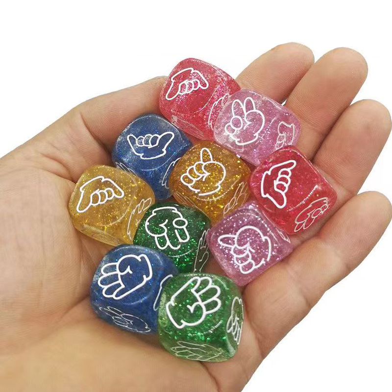 Party Games Juegos De Mesa - 10 pçs glitter dados 6 lados
