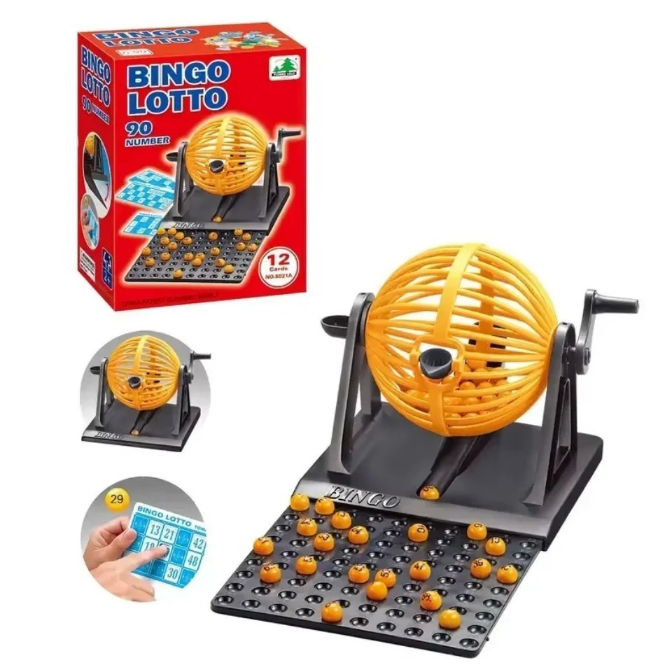Party Games Juegos De Mesa - Conjunto de Jogo de Bingo Deluxe