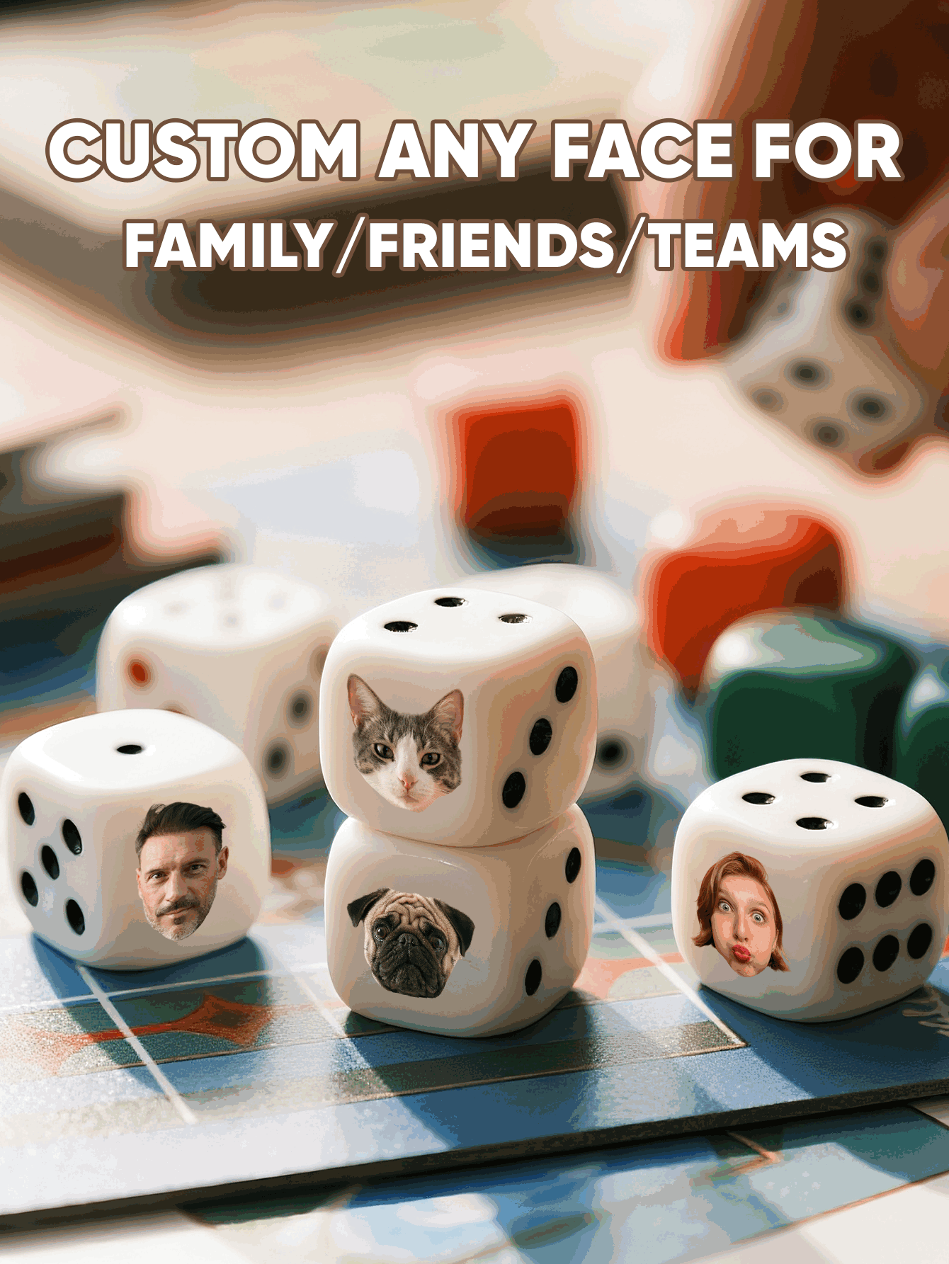 Dado de Rosto Personalizado, D - Party Games Groups avaliação e preço