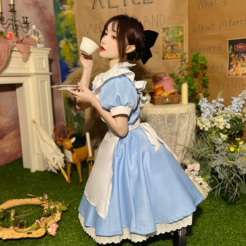 Fantasia de Cosplay Alice no P - Party Games Alice In Wonderland avaliação e preço