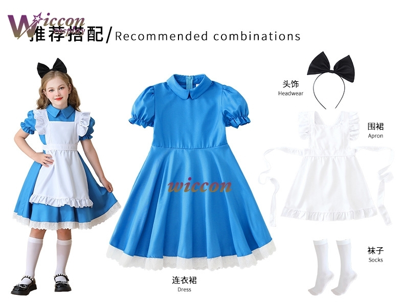 Crianças meninas azul alice no - Party Games Alice In Wonderland avaliação e preço