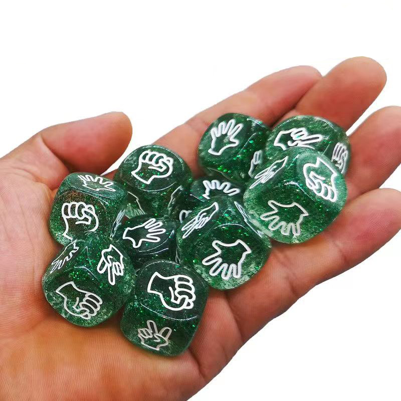 10 pçs glitter dados 6 lados 2 - Party Games Juegos De Mesa avaliação e preço