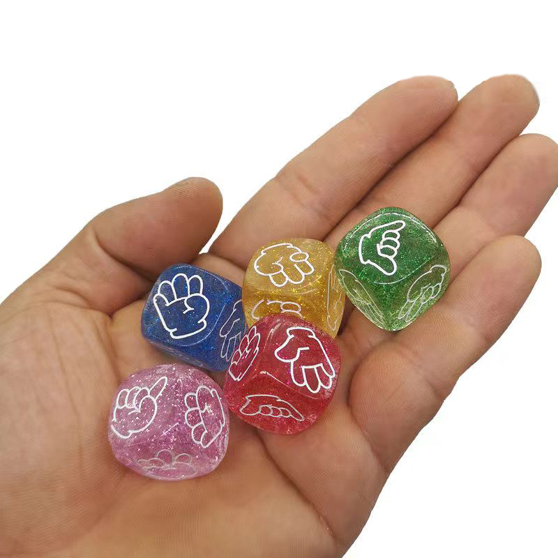 10 pçs glitter dados 6 lados 2 - Party Games Juegos De Mesa avaliação e preço
