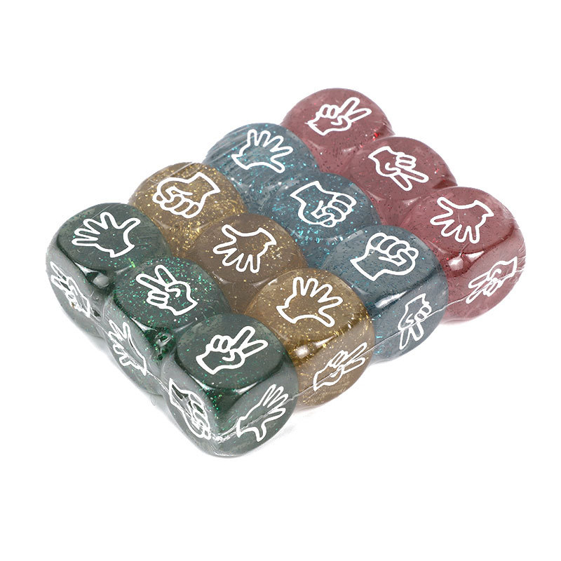 10 pçs glitter dados 6 lados 2 - Party Games Juegos De Mesa avaliação e preço