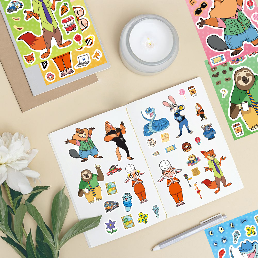8/16 Folhas de Adesivos Quebra - Zootopia Party Games avaliação e preço
