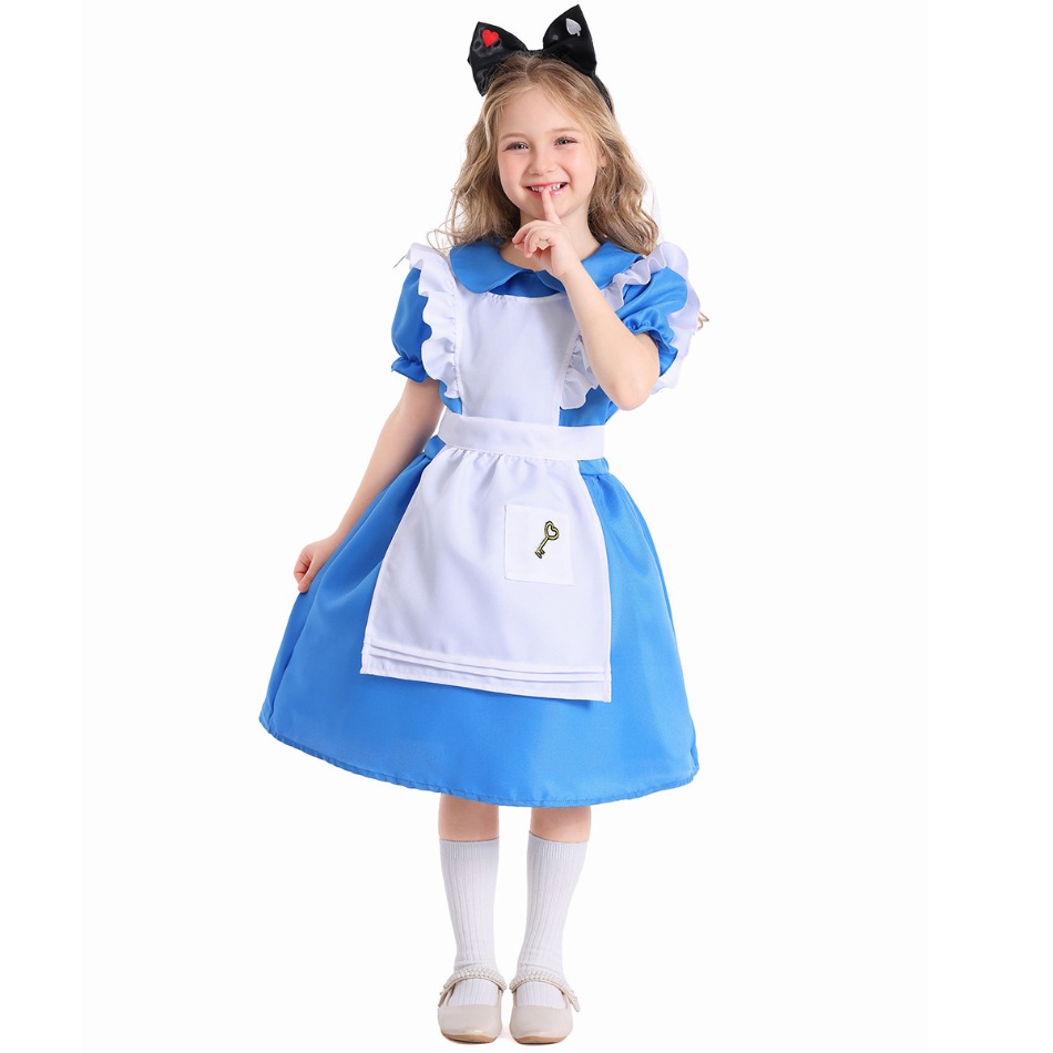 Vestido azul para meninas, fan - Party Games Alice In Wonderland avaliação e preço